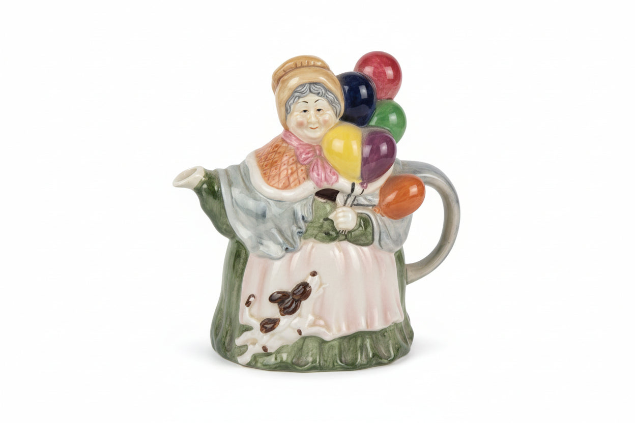 Vintage San Francisco Studio Pottery Balloon Seller Teapot
