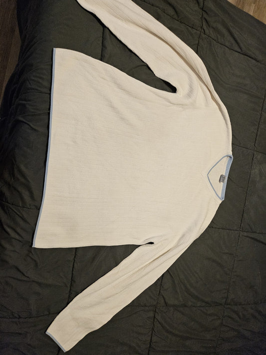 Vintage 90s Anchor Blue Brand Striped Sweater – Men's Size L – Made in Hong Kong